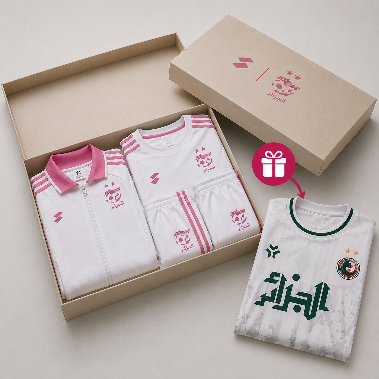 Pack Complet Algérie ROSE + Maillot Offert 🎁 - Édition Limitée | World of Concept